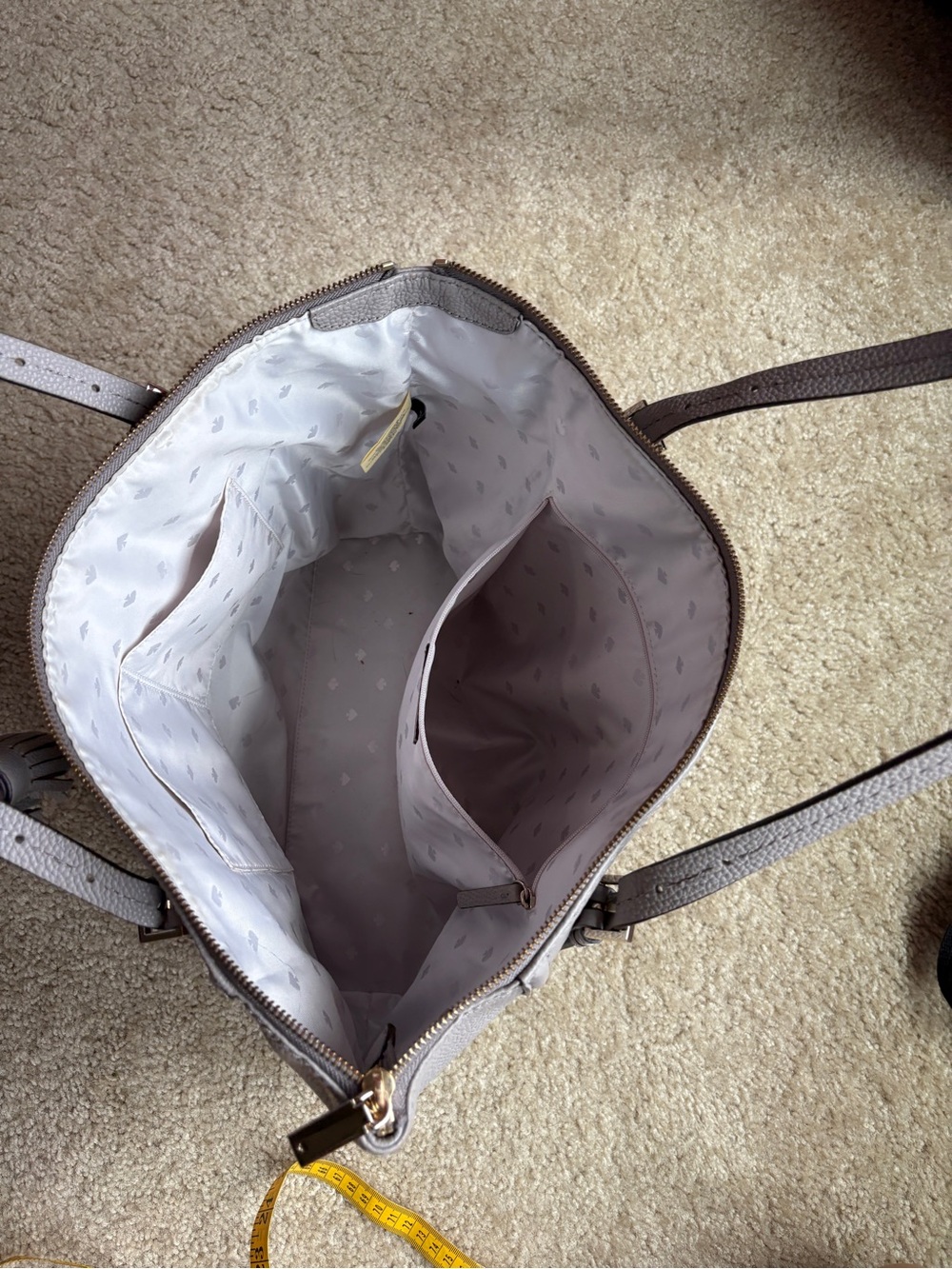 Kate spade Women's Taupe Shoulder Tote Bag with Interior Organizer